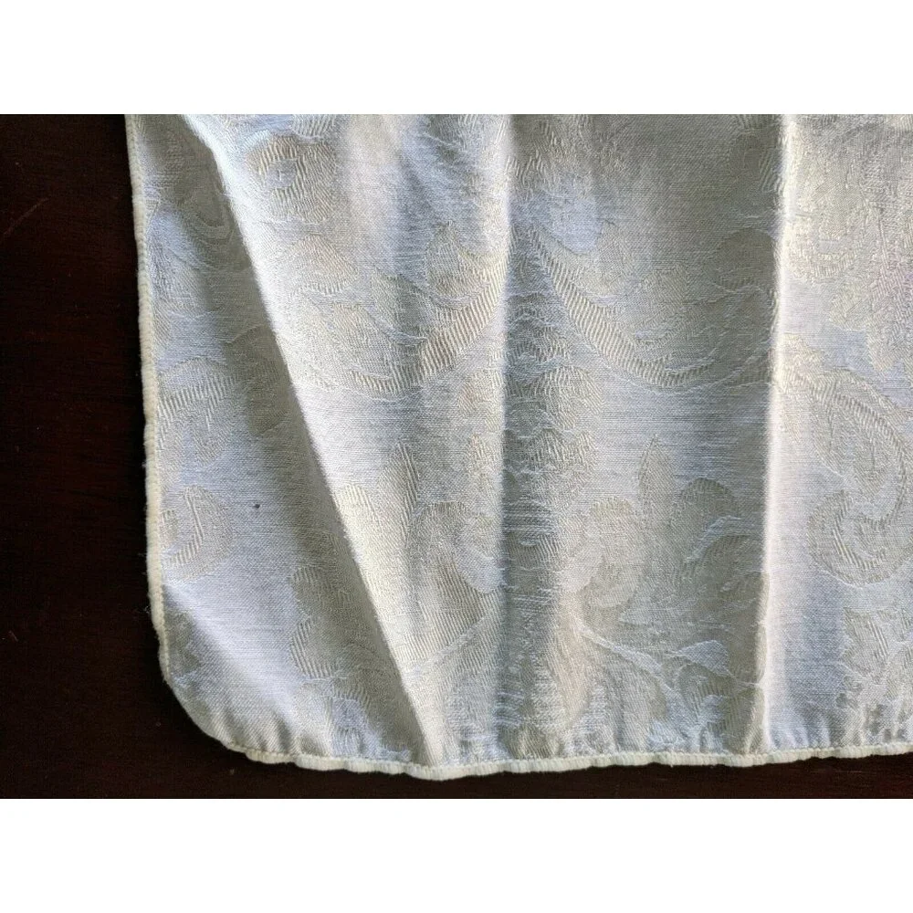 Fashion Industries Vintage Damask Napkins‎ Set Of 4 White Floral Cotton Blend